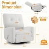 Recliner Chair, 360° Swivel Rocking Glider Chair for Adults with Adjustable Backrest & Footrest, Cozy Corduroy Upholstered Armchair for Home - 2 of 4