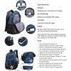 Teenage Boy Girl Unisex Multifunctional School Bag Backpack with Florescent Mark(20L, USB ColorG 3 Sets) - 3 of 4