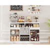homfan Modern Buffet Cabinet with LED Lights, White Sideboard Cabinet with 2 Glass Doors, Coffee Bar Cabinet with Adjustable Shelves and Wine Racks - 4 of 4