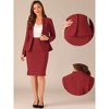 INSPIRE CHIC Women's Collarless Blazer and Formal Pencil Skirt Business Suit Set 2 Pcs - 2 of 4