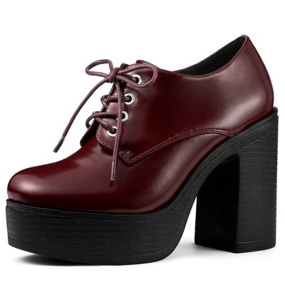 Allegra K Women's Platform High Chunky Heel Ankle Booties