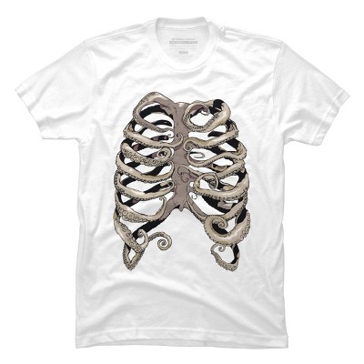 Men's Design By Humans Your Rib Is an Octopus By huebucket T-Shirt