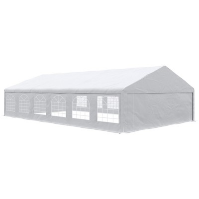 Large White Steel Frame Outdoor Party Tent with Removable Sidewalls