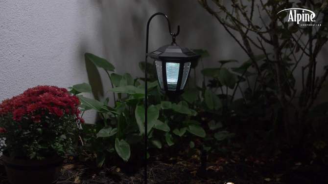 Solar Outdoor Lantern Black - Alpine Corporation, 2 of 10, play video