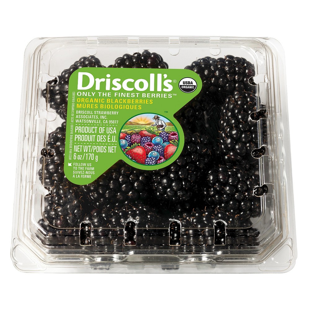 Driscoll's Organic Blackberries - 6oz Package, Adult Unisex