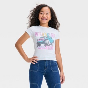 Girls' Jeep Wrangler Graphic T-Shirt - Off-White - 1 of 4