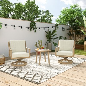 HAPPATIO 3-Piece Patio Bistro Set, All-Weather Aluminum Outdoor Conversation Set - 1 of 4