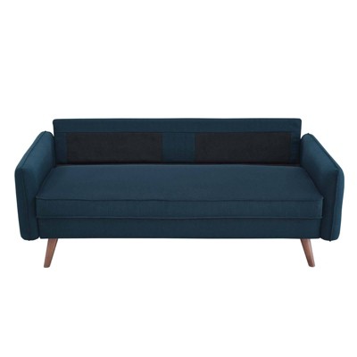 Azure Embrace 72'' Fabric Sofa with Splayed Wood Legs