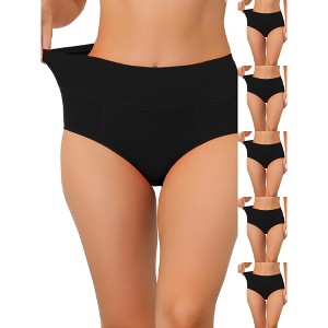 INSPIRE CHIC Women's High-Waisted Available in Plus Size Tummy Control Briefs 6 Packs - 1 of 4