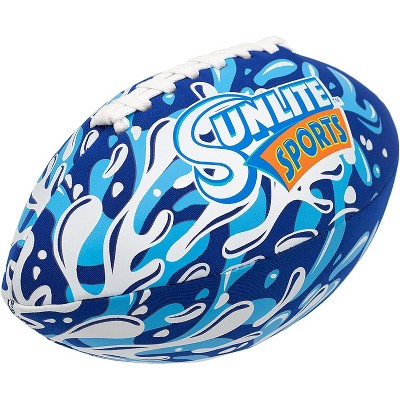 Sunlite Sports Waterproof Football, Outdoor Play, for Pool Beach Lake Park Water Toy, for Kids Children Teens Adults, Family Fun - Blue