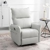 PAGED Modern 360 Degree Swivel Recliner Chair, PU Leather Rocking Chair with Side Pocket, Comfy Accent Chair for Bedroom, Living Room - 2 of 4