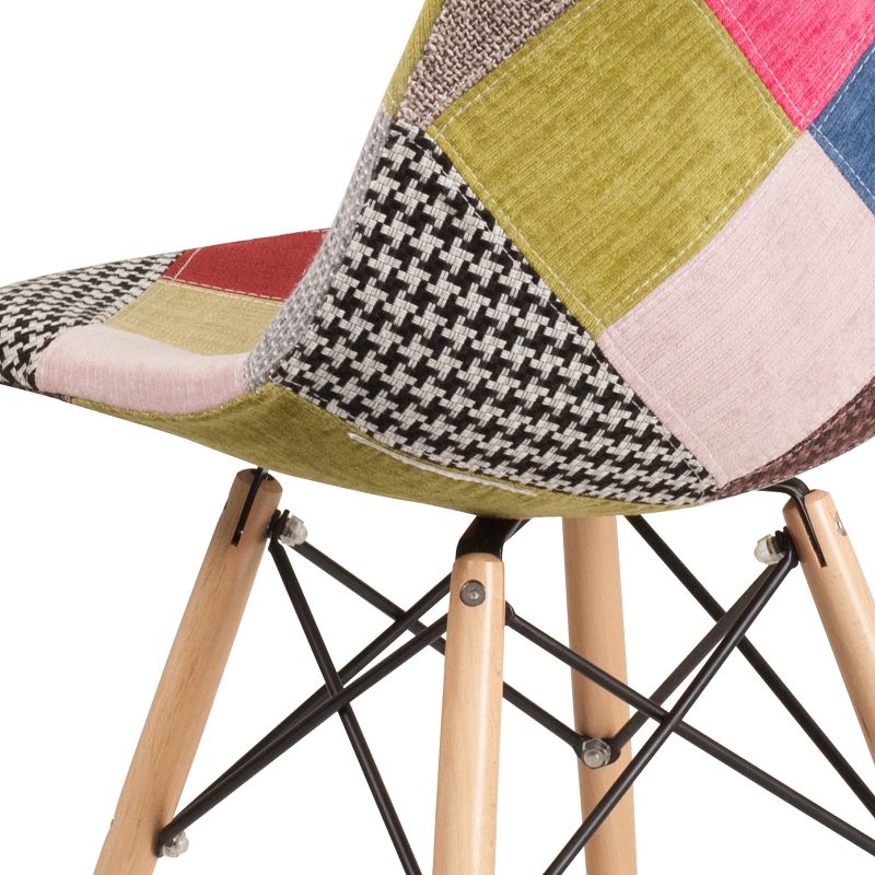 Flash Furniture Elon Series Fabric Chair with Wooden Legs, 6 of 12