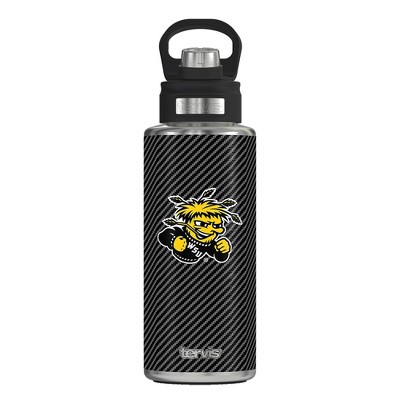 NCAA Wichita State Shockers 32oz Carbon Fiber Stainless Steel Water Bottle