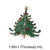 Unique Bargains Christmas Brooches YNCP1556 Christmas Tree Alloy Dripping Wax Green 1.69"x1.77" 1 Pc - 3 of 4