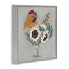 Stupell Industries Rooster with Layered Floral Blossoms Framed Giclee Art, Gray, 24" x 24" - 2 of 4