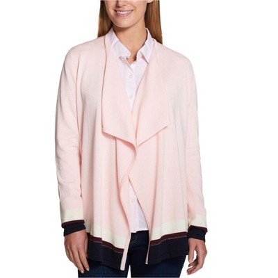 Tommy Hilfiger Womens Draped Cardigan Sweater