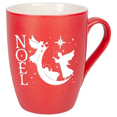 Elanze Designs Noel Crimson Red 10 ounce New Bone China Coffee Cup Mug