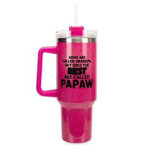 Elanze Designs Only The Best Are Called Papaw Grandpa 40 oz. Stainless Steel, Large Water Bottle Coffee Mug, Spill & Leak Resistant, Thermal Travel - 1 of 1