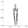 Black Bow Jewelry Sterling Silver Antiqued 3D Pair of Snow Skis Pendant - 4 of 4