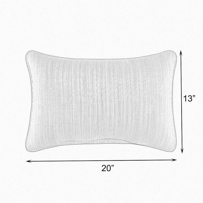 Sunbrella 2pk Cabana Classic Lumbar Outdoor Corded Throw Pillows Black/White, 3 of 7