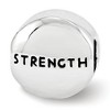 Black Bow Jewelry Sterling Silver with Crystals August Heart Strength Bead Charm - 2 of 4