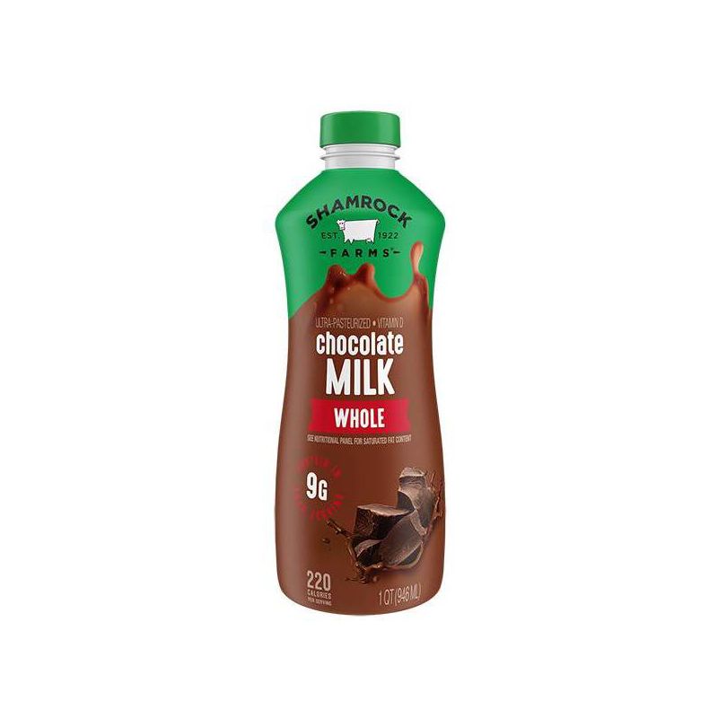 Shamrock Farms Chocolate Milk - 1qt, 1 of 4
