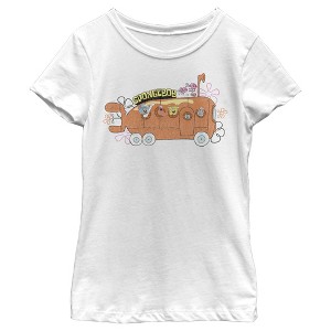 Girl's SpongeBob SquarePants Bikini Bottom Bus Characters T-Shirt - 1 of 4