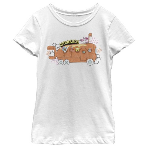 Girl's SpongeBob SquarePants Bikini Bottom Bus Characters T-Shirt - image 1 of 4