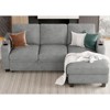 Belffin Compact Sleeper Sectional - Chenille Modular Sofa with Pull-Out Bed & Hidden Storage - 3 of 4