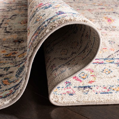Metro-Mod Grey and Blue Flat Woven Synthetic Area Rug - 26"x16"