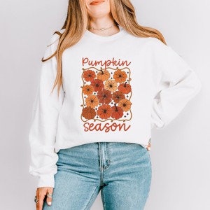 Simply Sage Market Pumpkin Season Floral Sweatshirt - 1 of 4