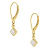 Haus of Brilliance 14K Yellow Gold Plating Diamond Dangle Earrings - 4 of 4