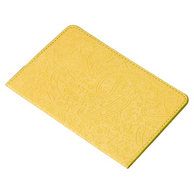 Unique Bargains PU Leather Flower Printed Texture Document Passport Holder 5.6"x3.9"