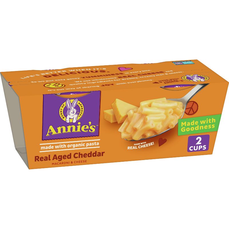 Annie&#39;s Macaroni &#38; Cheese Real Aged Cheddar - 2.01ounces/2ct, 1 of 14