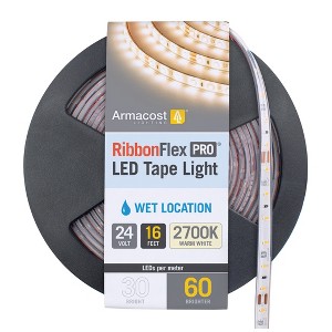 Armacost Lighting RibbonFlex Pro 24V White Outdoor LED Strip Light Tape 60LED/m Cabinet Lights - 1 of 1