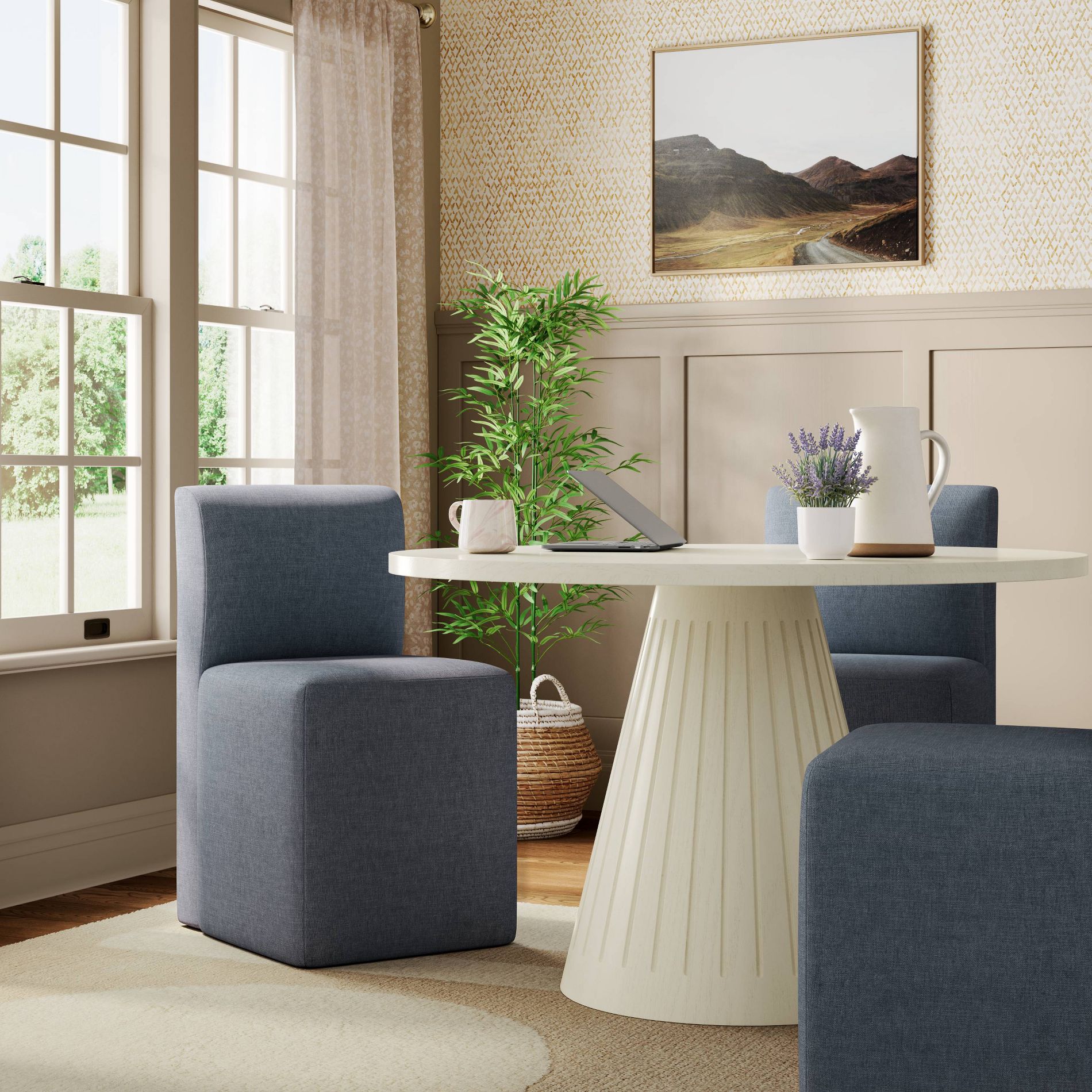 Cora Dining Chair in Performance Textured Weave River - Threshold™