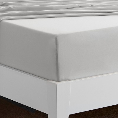 Twin Light Grey Solid Polyester Microfiber Sheet Set