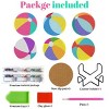 6 Pack Diamond Painting Coaster Kit with Holder, Beach Balls Design DIY Art Crafts with Non-Slip Back, Fun Gift for Adults Home Decor - 2 of 4