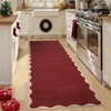 Washable Rug Modern Scalloped Rug Non Slip, Neutral Indoor Carpet - 3 of 4