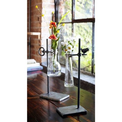 Melrose Rustic Metal Propogation Stem Vase (Set of 2)