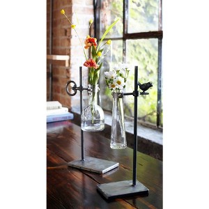 Melrose Rustic Metal Propogation Stem Vase (Set of 2) - 1 of 3