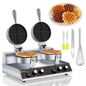 Winado Double Head 2400W 110V Round Non-Stick Belgian Waffle Maker - 1 of 4