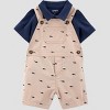 Carter's Just One You® Baby Boys' Whale Romper - Navy Blue/Khaki - 2 of 4