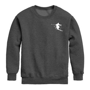Boys' - Instant Message - Home Skiing Graphic Long Sleeve Fleece Sweatshirt - 1 of 4