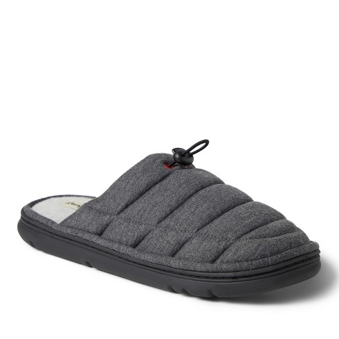 Dearfoams Men's Austin Quilted Sweatshirt Scuff Slippers : Target