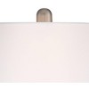 360 Lighting Serrena Modern Accent Table Lamp 23" High White Glass Brushed Nickel Metal with Nightlight Drum Shade for Bedroom Living Room House Home - 3 of 4