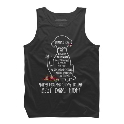 Men's Design By Humans Happy Mothers Day Best Dog Mom Thanks By MiuMiuShop Tank Top