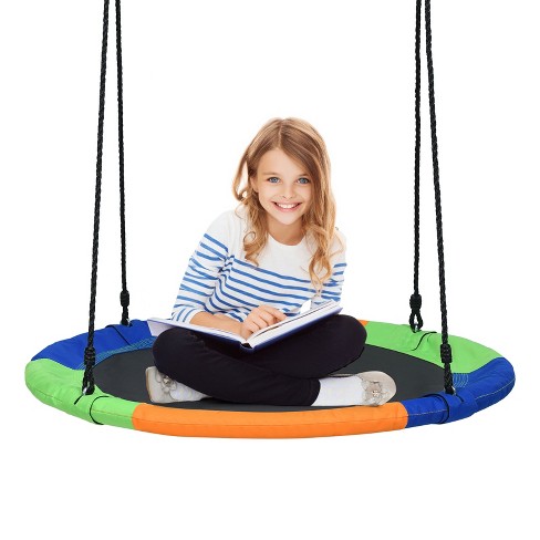 Tangkula 40 Flying Saucer Tree Swing Set Outdoor Round Swing W