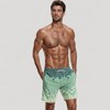 Anna-Kaci Swim Men's Gradient Checkered Swim Trunks with Adjustable Drawstring Waistband and Quick-Dry Lightweight Fabric - 2 of 4