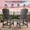 Outdoor Tall Adirondack Chairs Set of 2 HDPE, Paio Adirondack Barstools with Connecting Tray, for Deck, Backyard, Balcony - 4 of 4